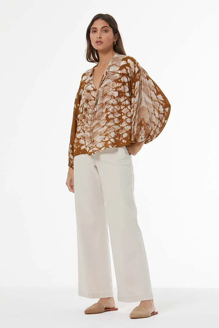 Beaded Abbey Top // Shiitake Boa Wash