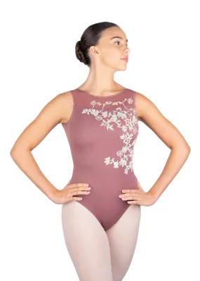 Adéle Tank Leotard (Wild Rose/Ivory)