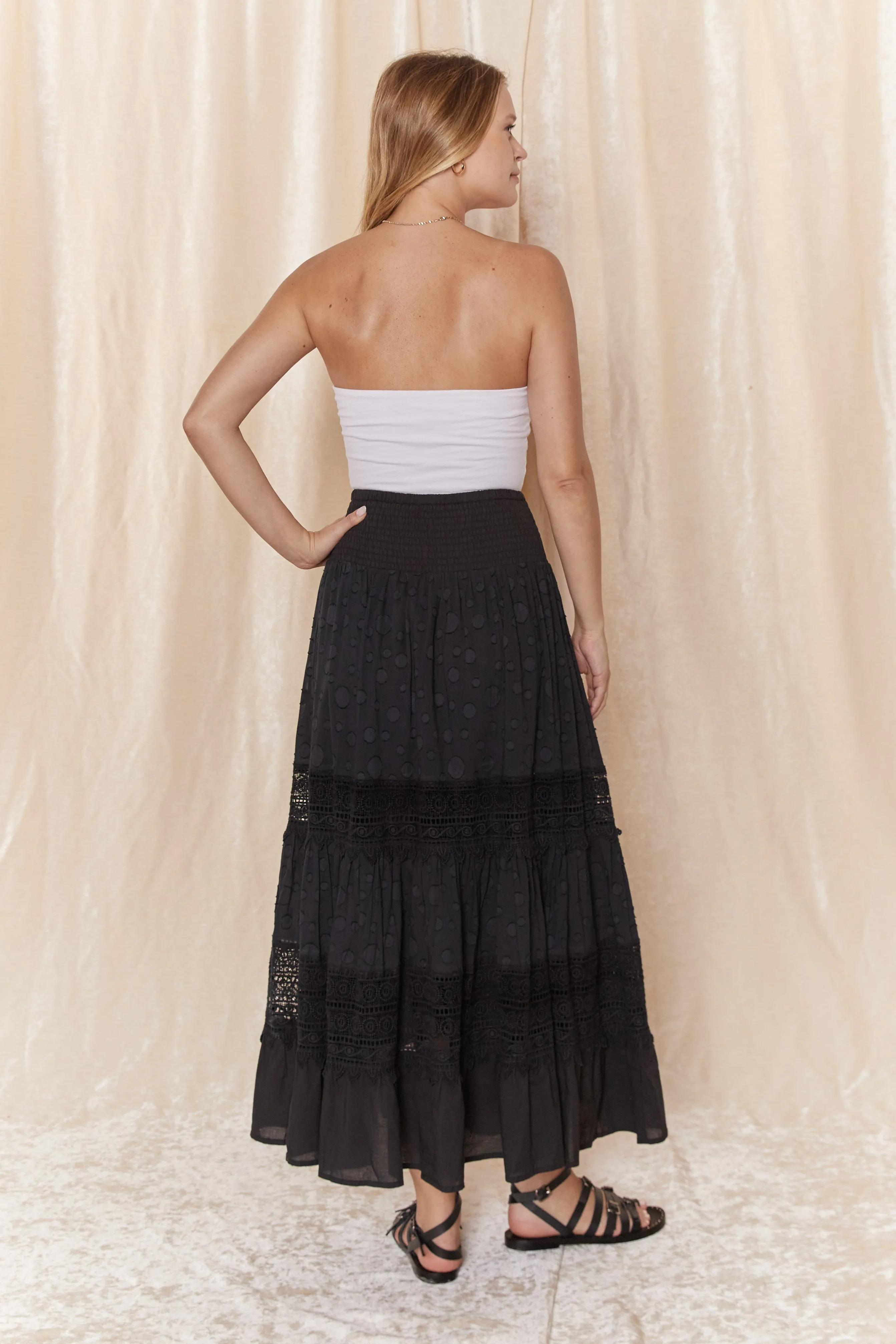 Aria Black Maxi Skirt