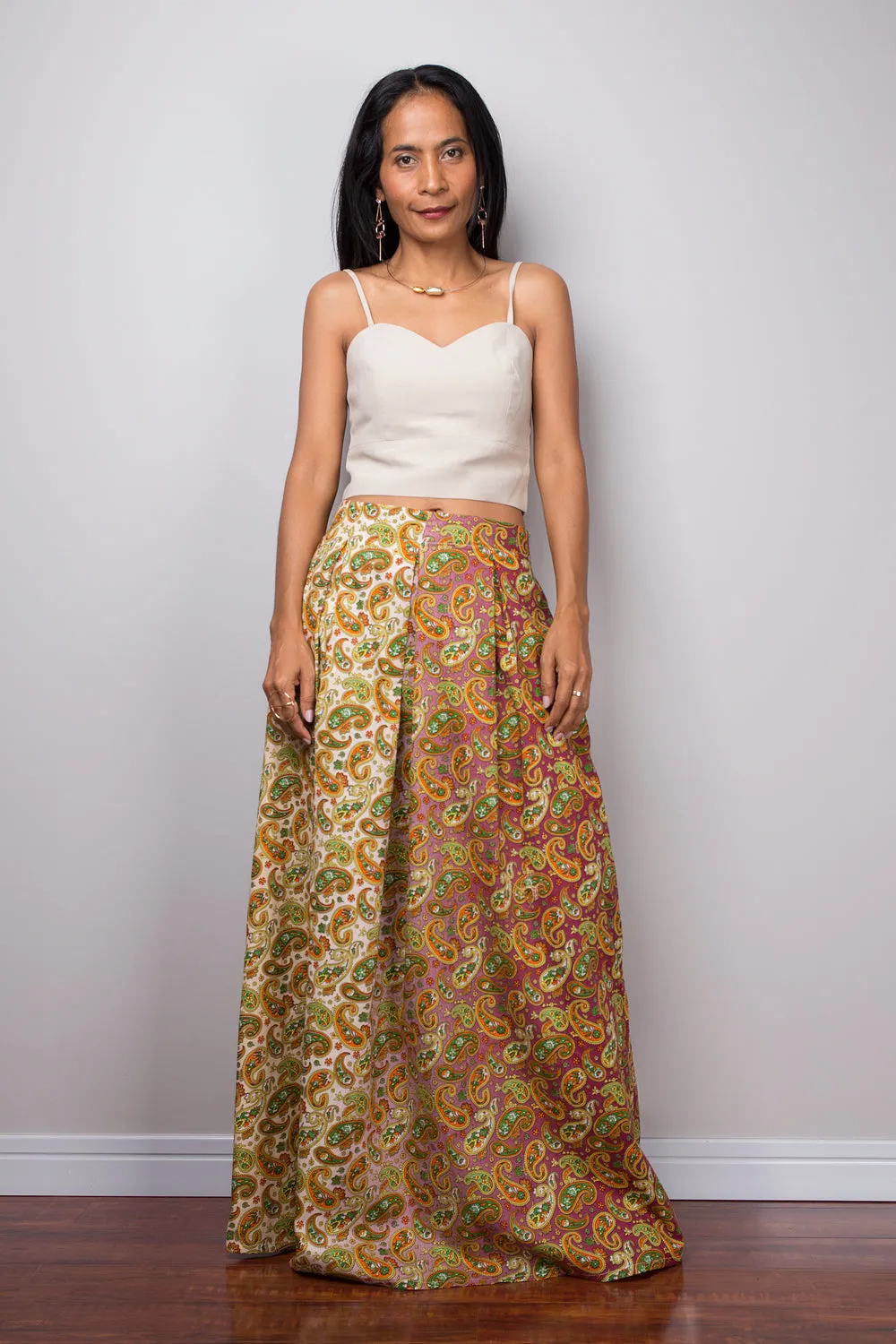 Bohemian Paisley maxi skirt