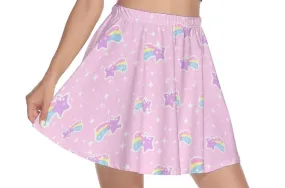 Bubblegum Bunny Shooting Stars Mini Skater Skirt