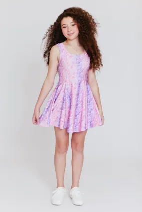 Kids Skater Dress in Tie Dye Frosting