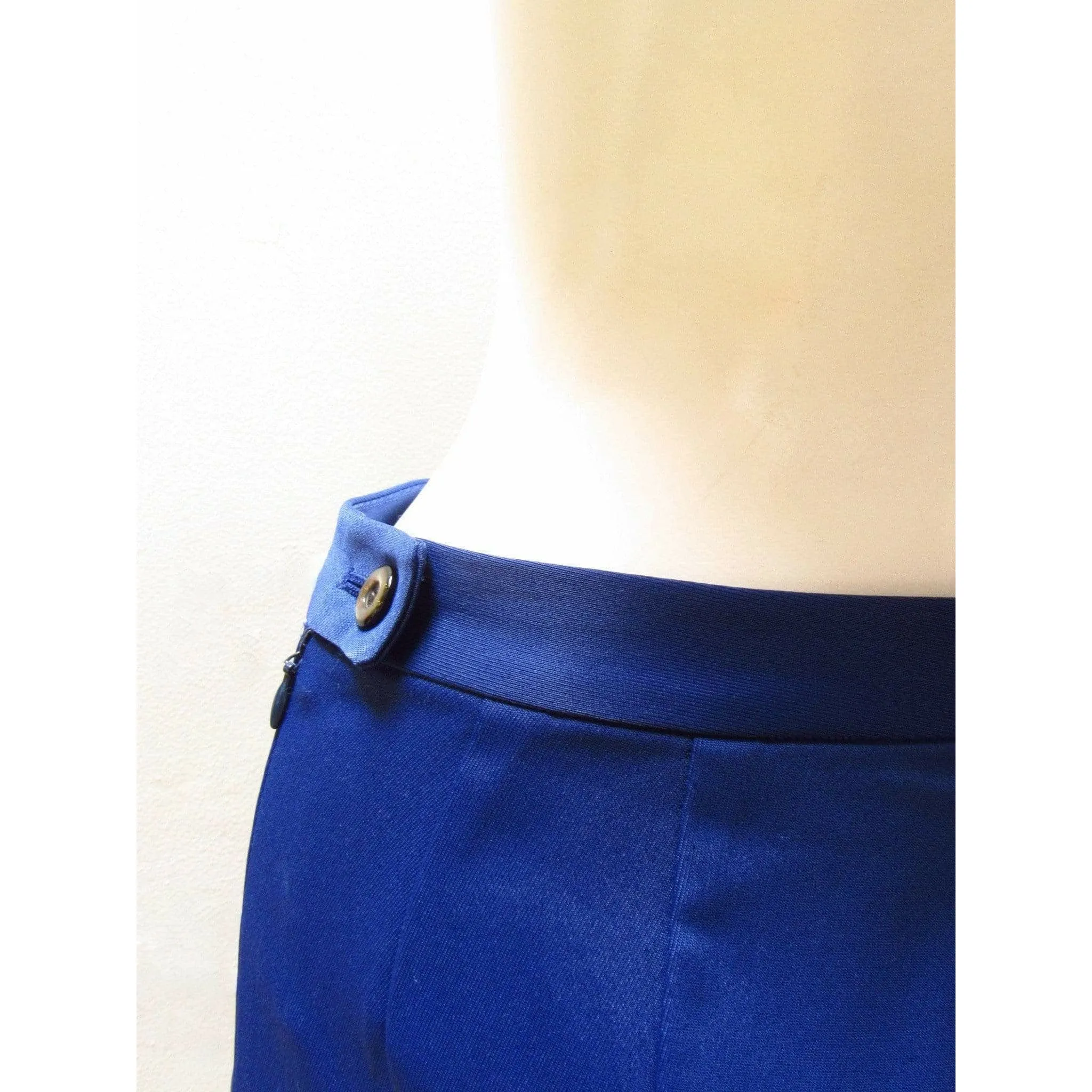 Matsuda Cobalt Blue High Waist Flared Pants