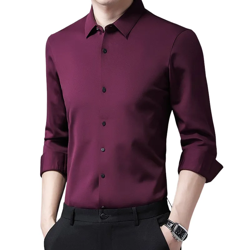 Pologize™ Casual Silk Long Sleeve Shirt