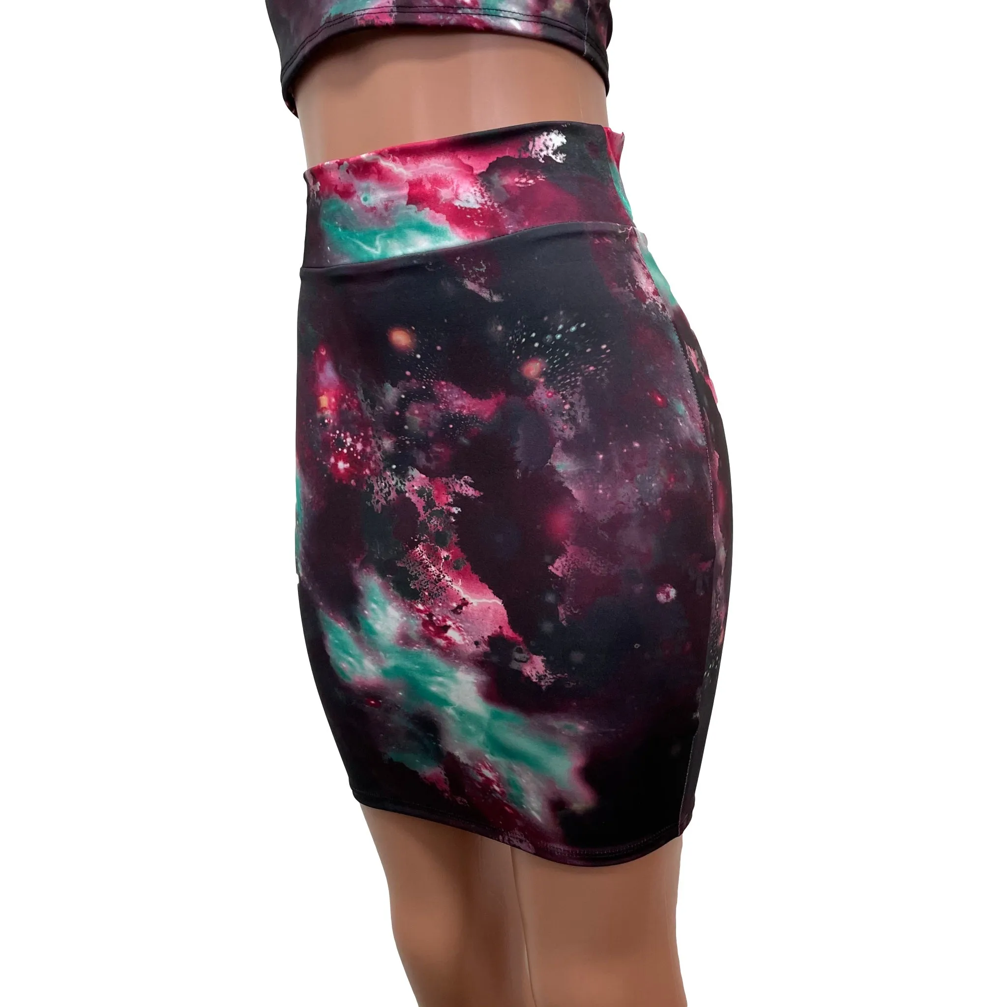 SALE - SMALL - New Galaxy High Waisted Pencil Mini Skirt