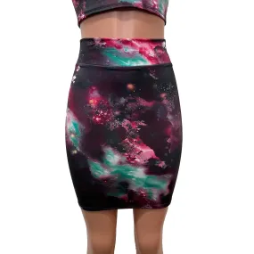 SALE - SMALL - New Galaxy High Waisted Pencil Mini Skirt