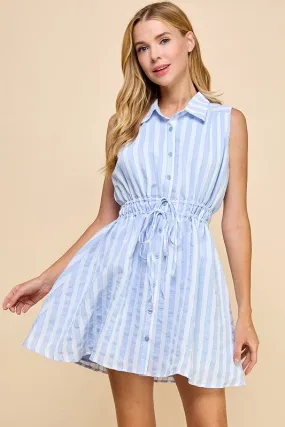 Sleeveless Shirt Dress