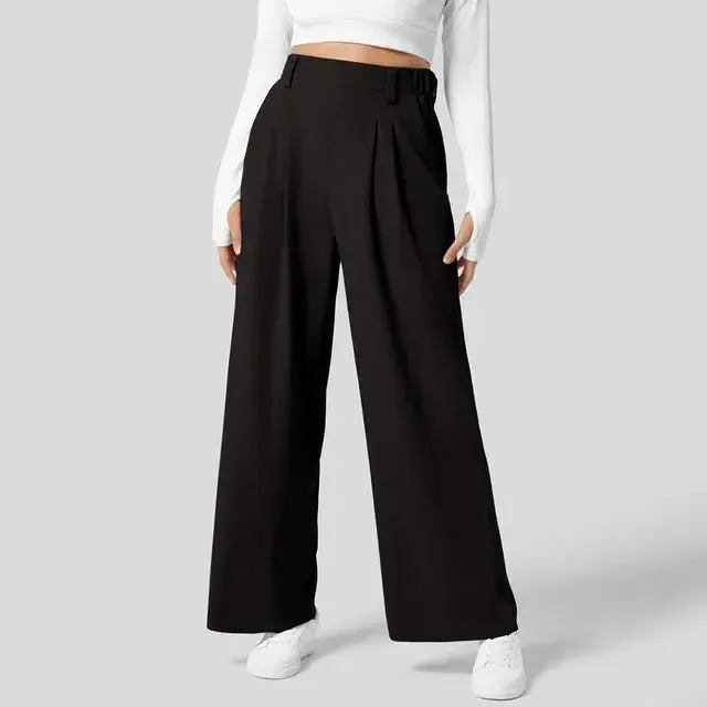 Stylish High-Waisted Wide Leg Pants - Elevate Your Office Look