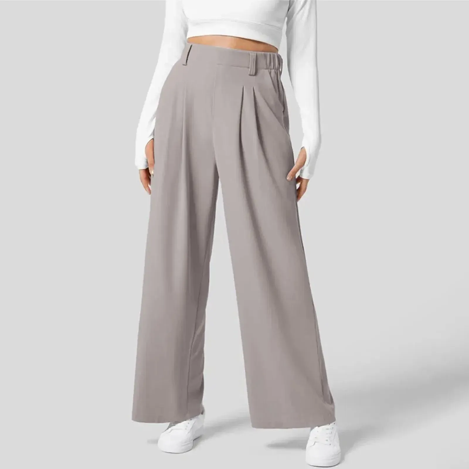 Stylish High-Waisted Wide Leg Pants - Elevate Your Office Look