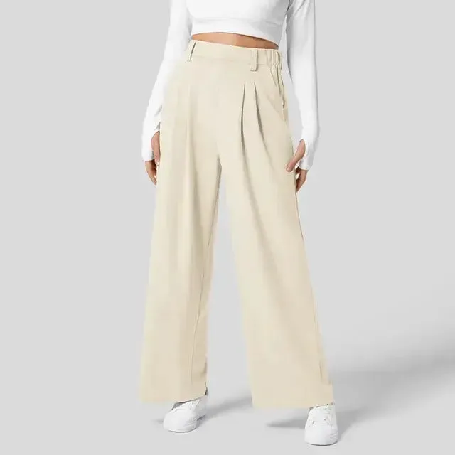 Stylish High-Waisted Wide Leg Pants - Elevate Your Office Look