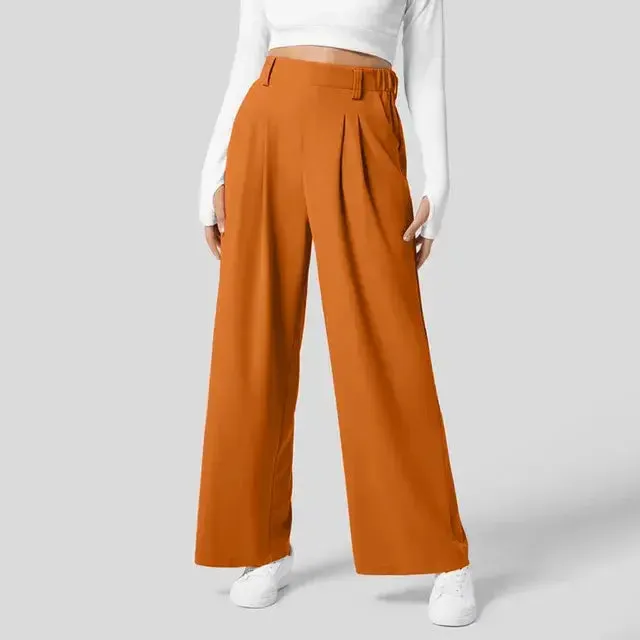 Stylish High-Waisted Wide Leg Pants - Elevate Your Office Look