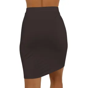 Uniquely You Womens Skirt / Dark Chocolate Brown Pencil Skirt