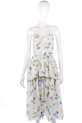 Vintage Radley white floral dress size S